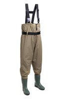 Mostal Angler Wathose Gr. 39 wasserdicht & robust mit Stiefeln