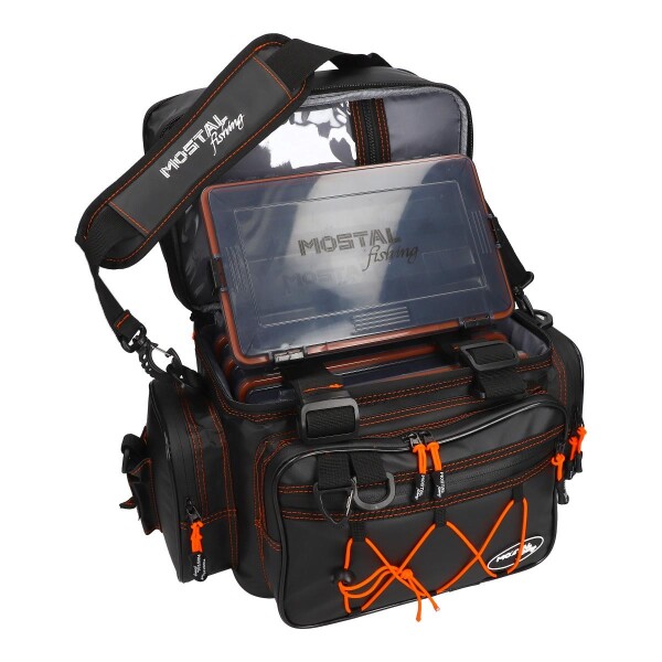 Mostal Anglertasche Taipan 715 wasserdichte Angeltasche mit 4 Boxen