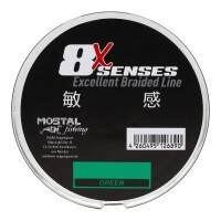 Mostal 8x Senses 300m Green 0,13mm / 8,2kg Geflochtene Schnur